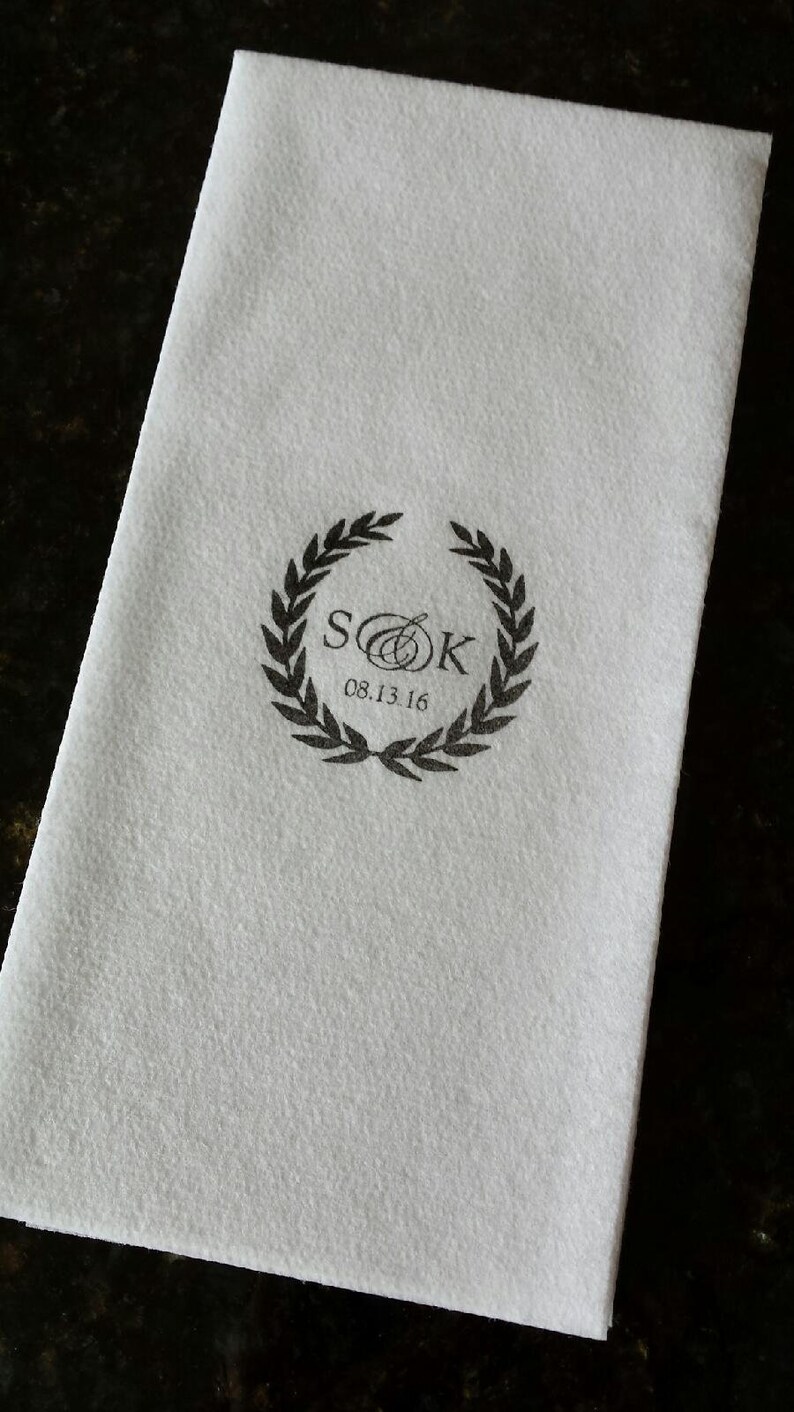 Monogrammed Personalized Paper Guest Towels Napkins Etsy