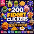 200+ Fidget Clicker STL & 3MF Mega Bundle | Keychain Clickers Models, 3D  Printable  Fidget Toys Files | Commercial Use