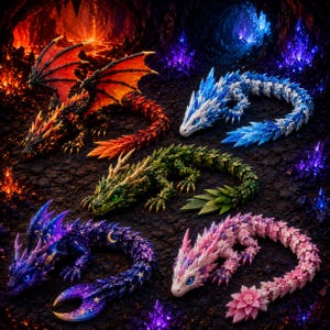 articulated dragon printable 3d models