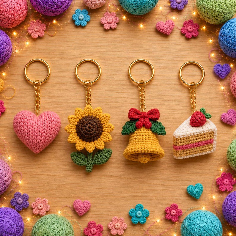 100 Knitted Keychain STL & 3MF Files | Printable Crochet 3D Print Models | Knitted Animals, Clickers, Articulated Toys | Commercial Use image 7