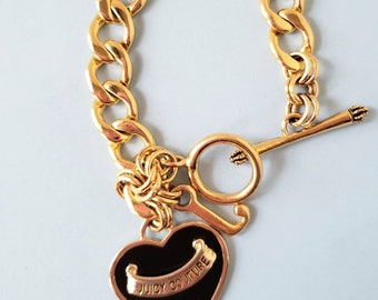 juicy couture black heart necklace