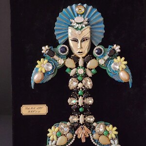 Vintage Jewelry Mosaic Art: Butterfly &#39;Oracle&#39; Framed Wall Decor (11x9.5)