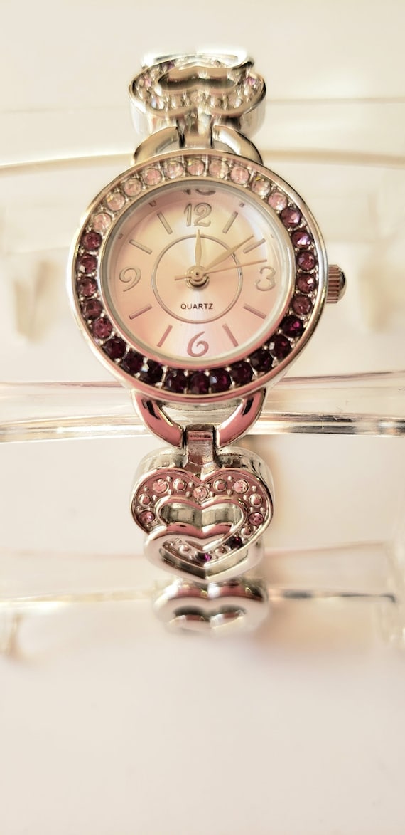 Crystal face watches ladies hotsell