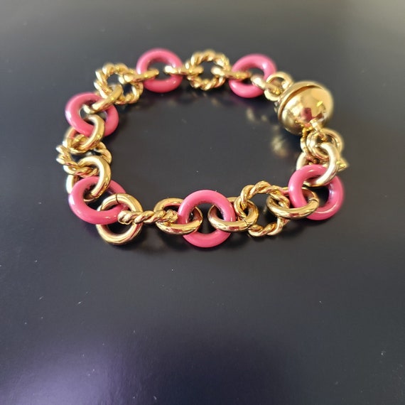 Juicy Couture Bracelet.link Juicy Bracelet.gold Ton Bracelet.pink Bracelet.juicy  Couture Jewelry Gift .juicy Couture Magnetic Bracelet . 