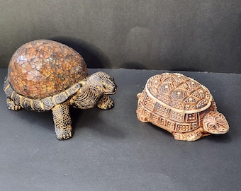 Vintage  Mosaic Turtles Figurine .Ceramic Turtle Sculpture. Tabletop Turtle Mosaic Figurine. Animal Home Decor Figurine  Accent .Choose One