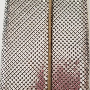 Whiting and Davis Clutch.Vintage Clutch.Silver Clutch.Cross Body Purse.Vintage 80s Whiting and Davis Clutch.Vintage Disco  Clutch