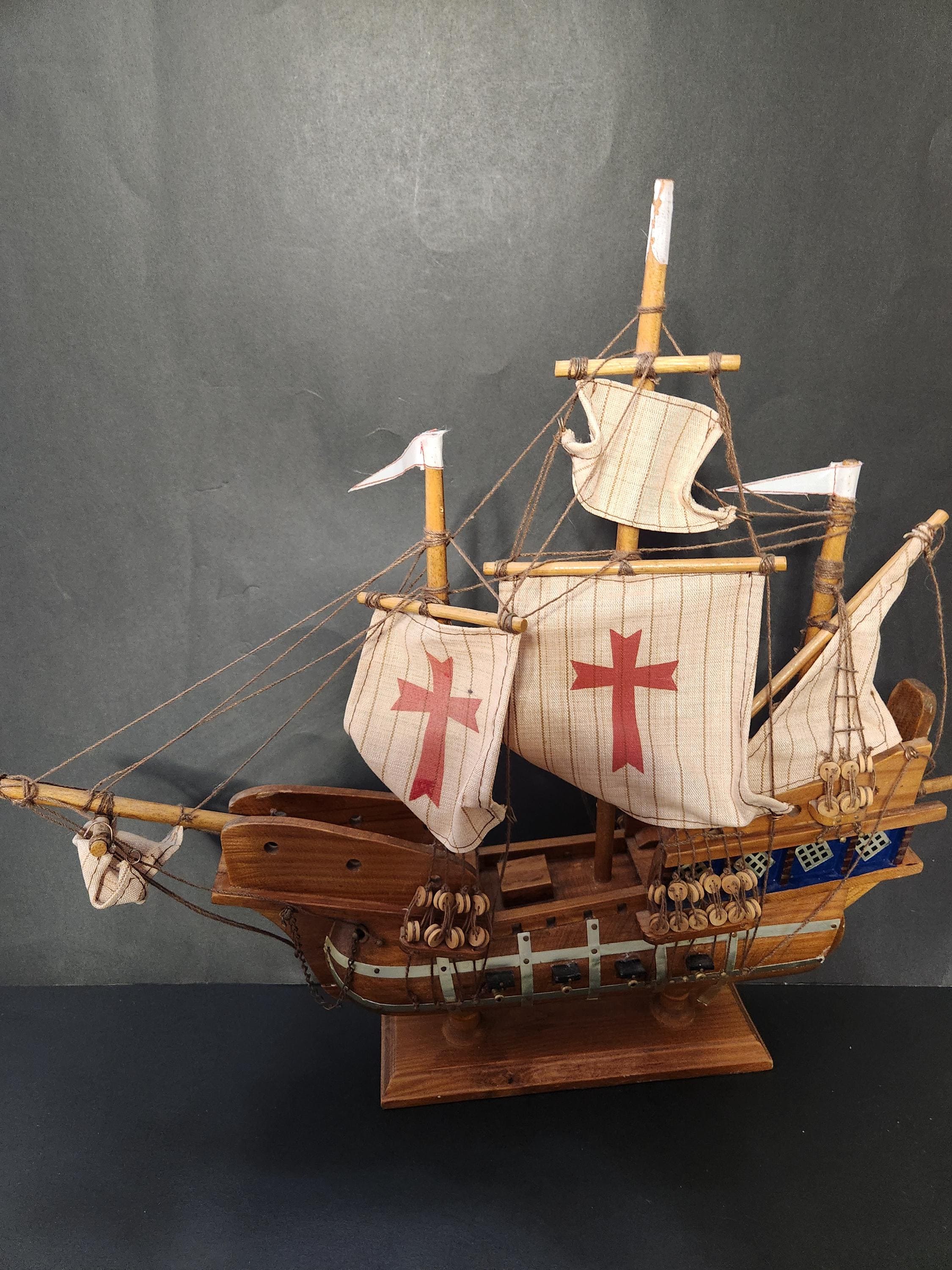 Vintage  Thomas Pacconi Classics Victory Wooden Ship.Home Decor Wooden Ship . Handmade Wooden Ship .Vintage Father Day GiftCollectible  Ship