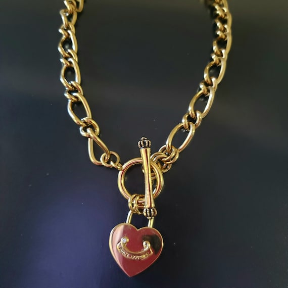 Juicy Couture Necklace.juicy Heart Logo 