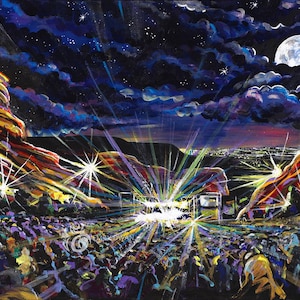 Red Rocks Amphitheatre Print 12X24&quot;