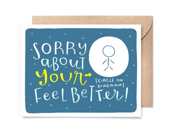 funny get well card - diagram