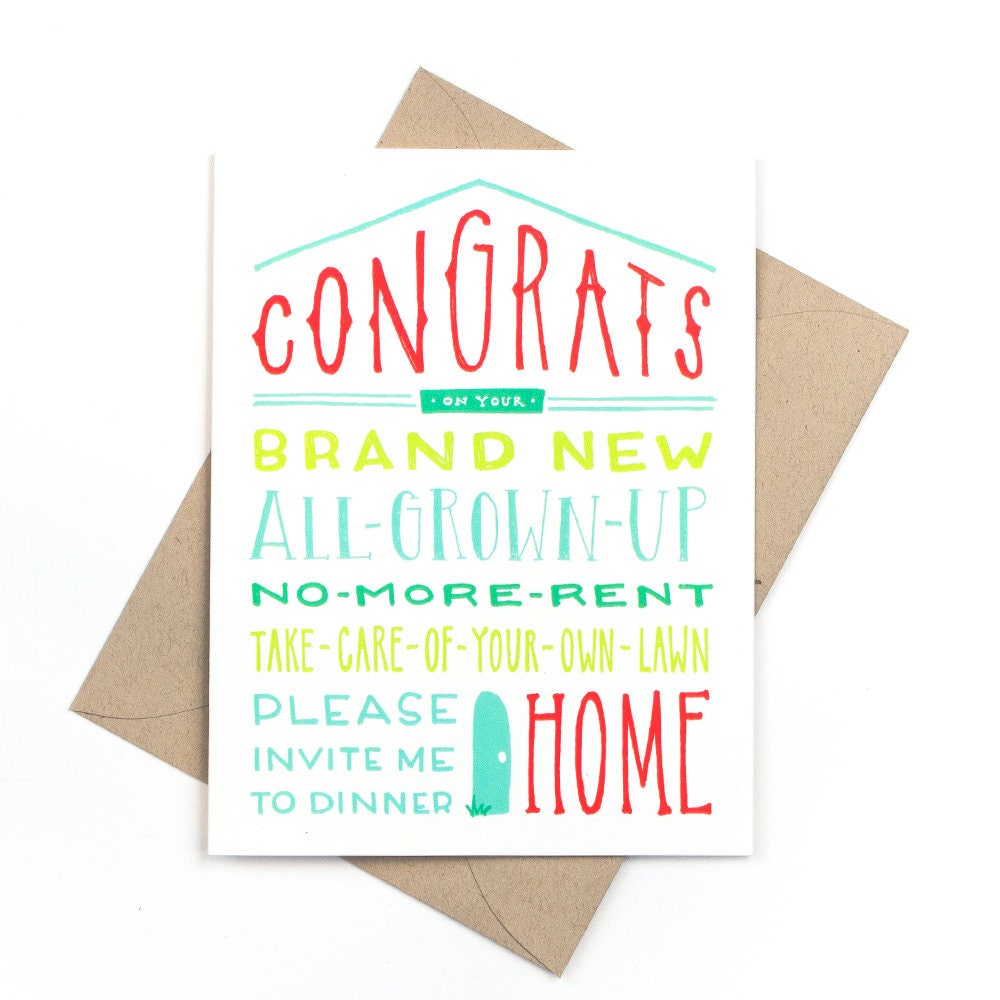 Congrats on your new home card new house card etsy