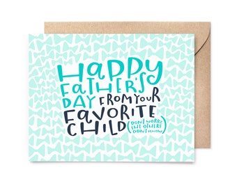 father's day card - favorite child