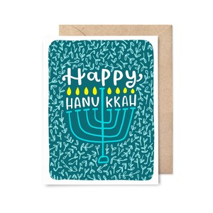cartão de feliz hanukkah - menorá