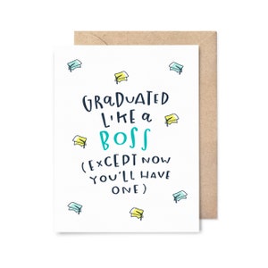 cartão de formatura - graduado como um chefe