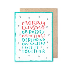 possibly new year's - funny belated christmas card