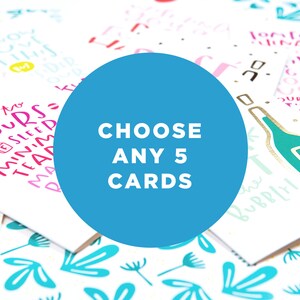 escolha 5 cartas - crie seu próprio conjunto de cartas