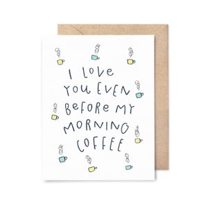 cartão engraçado do dia dos namorados - cartão de amor - café da manhã