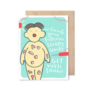 drôle de carte get well - opération