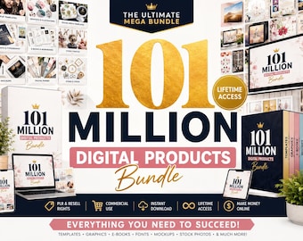 Plus de 101 millions de dollars PLR MRR Bundle idéal pour les produits numériques MRR à revenus passifs Droits de revente maître | Tous nos produits numériques DPP