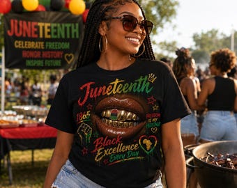 Juneteenth PNG, graphisme noir excellence, design Freedom Heritage (téléchargement numérique)