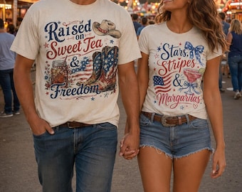 Patriotic Country Girl PNG Bundle | Sweet Tea Freedom, Stars Stripes Margaritas (Digital Download)