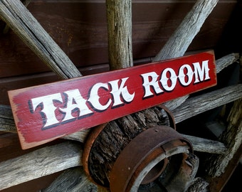 Hand Painted Tack Room Sign. Hand Painted Wood Sign.  Tack Room.  Barn.  Horse Sign.