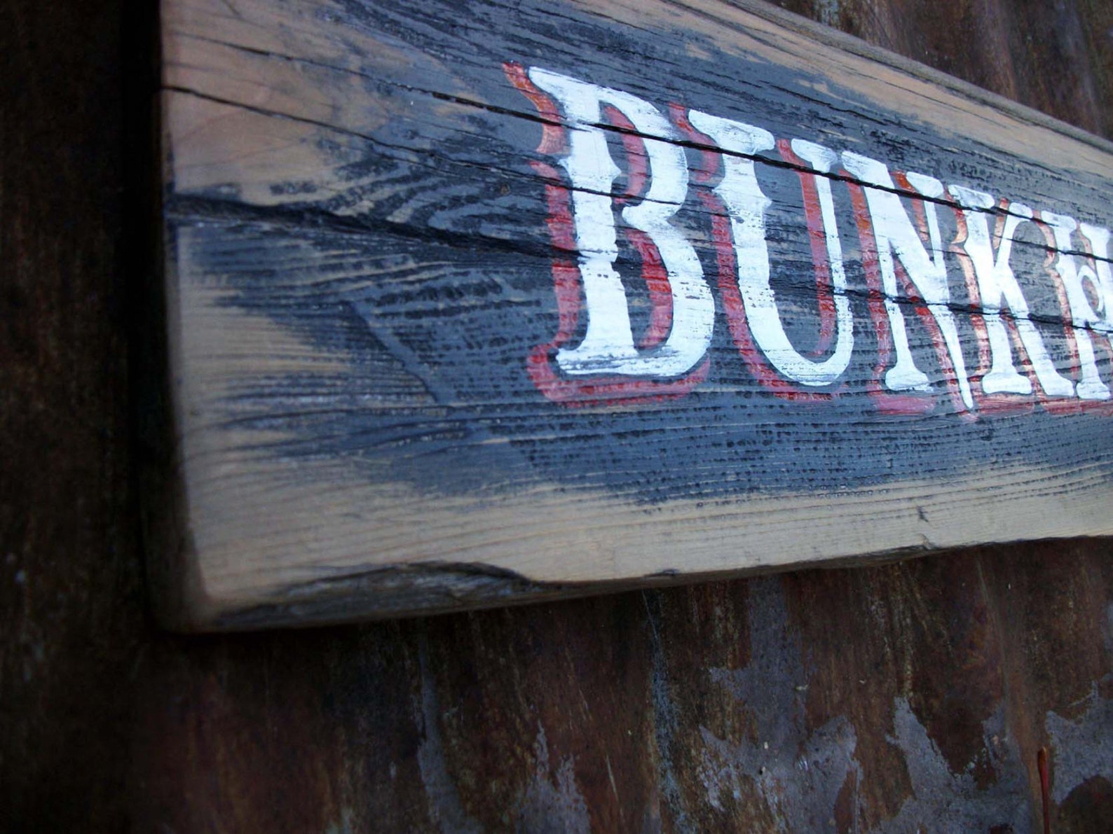 Bunkhouse Sign. Hand Lettered on Reclaimed Boards. Etsy