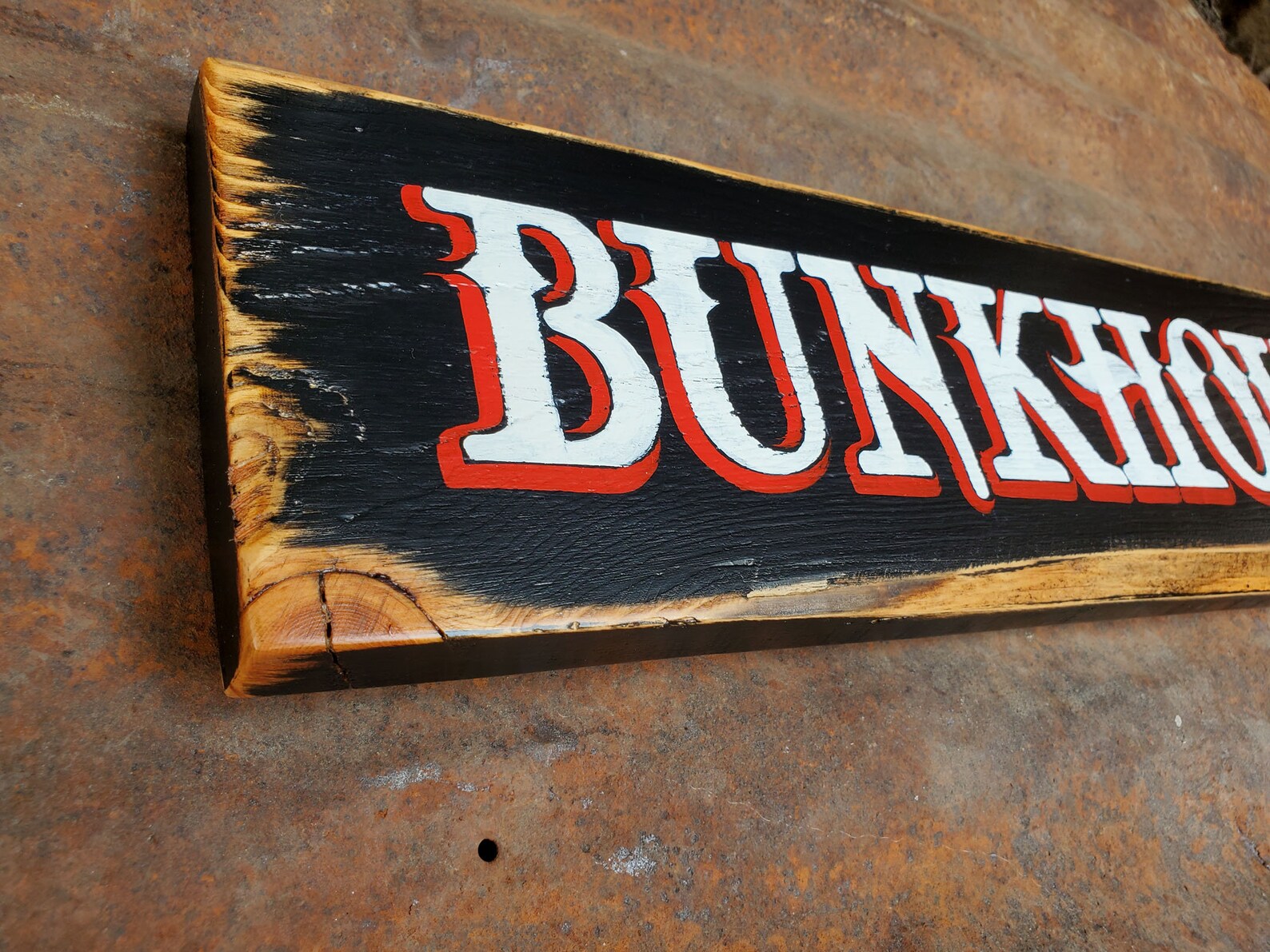 Bunkhouse Sign. Hand Lettered on Reclaimed Boards. Etsy