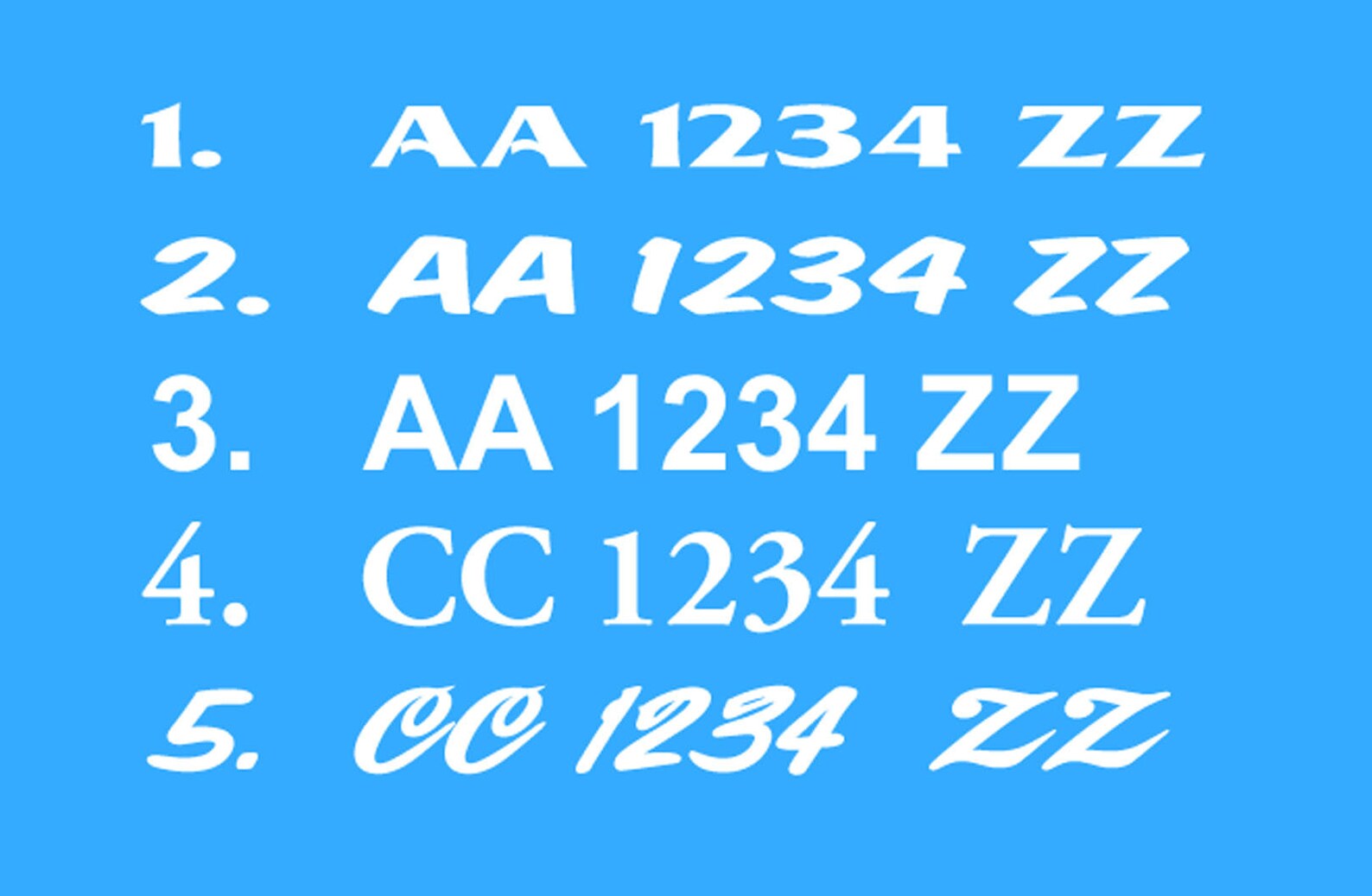 Boat Registration Numbers Boat Decals Vessel Number Vinyl Etsy