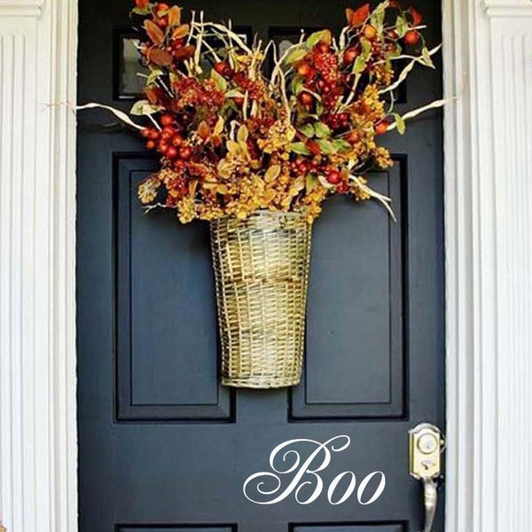 HALLOWEEN DOOR DECAL, Front Door Decal, Personalized Vinyl Lettering,  Boo Decal, Vinyl Text