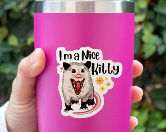 Opossum Sticker, Laptop Sticker, Vinyl Sticker, Tumbler Sticker, Funny Sticker, Coffee Mug Sticker