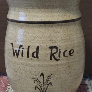 Stamped, handmade glazed vintage crock by Deneen Pottery Minnesota