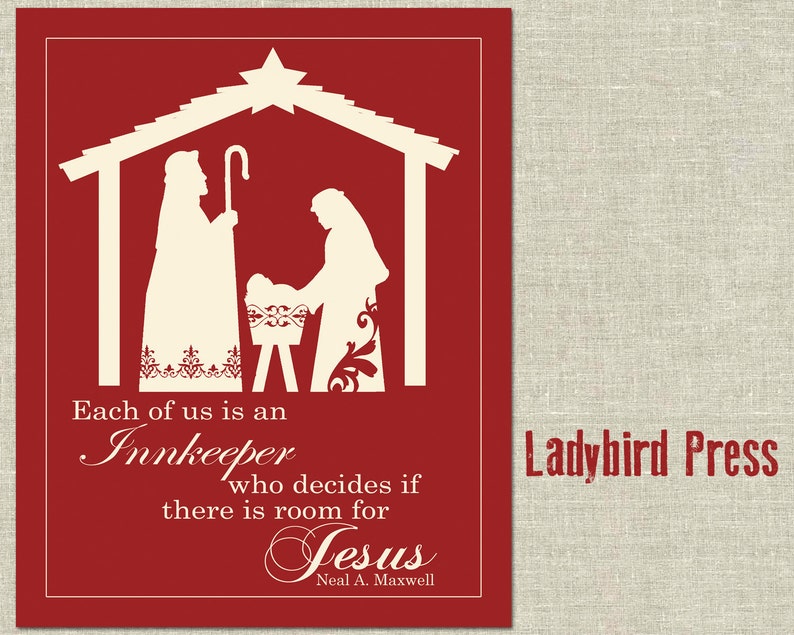 Printable Christmas Decor Nativity Religious LDS - Etsy
