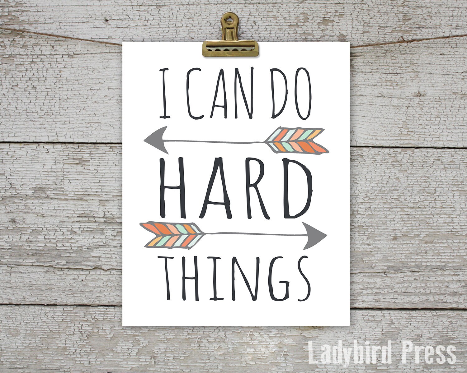 Printable Home Decor I Can Do Hard Things Tribal Sign | Etsy