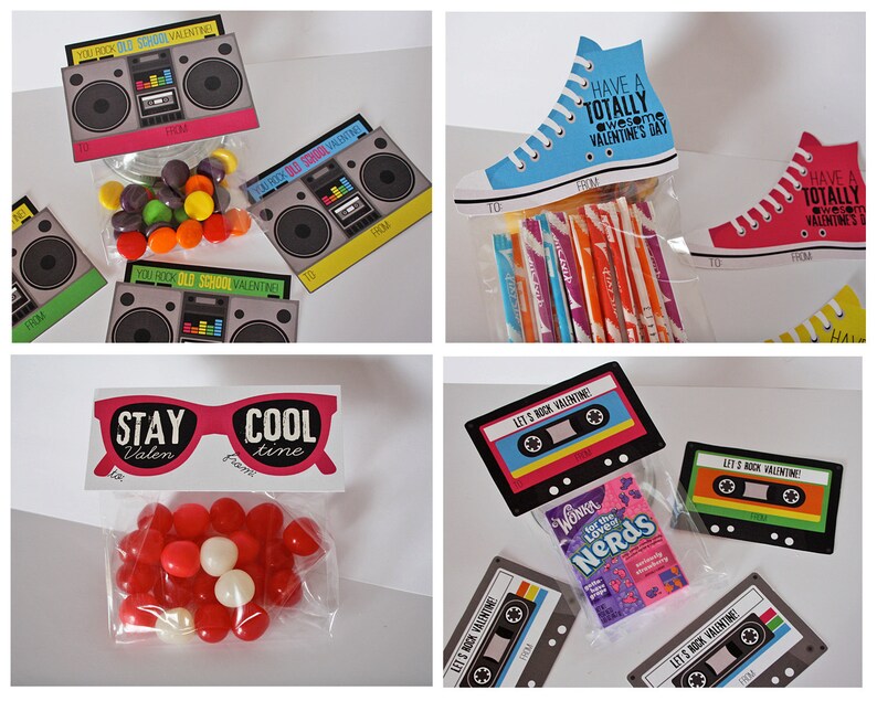 Printable 80 s Themed Valentines Day Card Boom Box Etsy