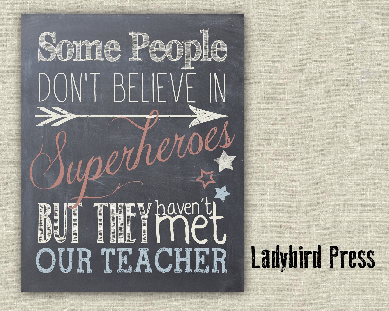 Teacher Printable Superhero teacher Chalkboard Instant | Etsy