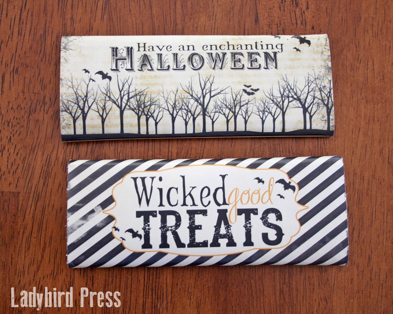 Printable Halloween Candy Bar Wrappers Instant download | Etsy