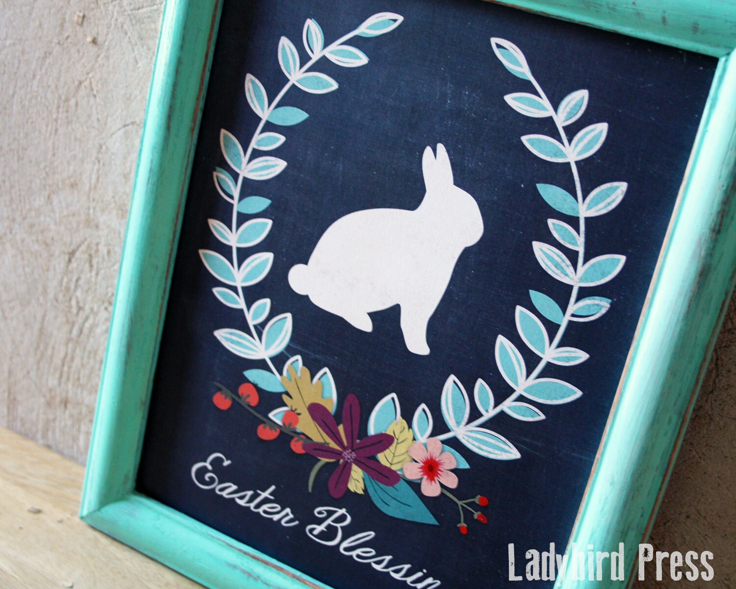 Chalkboard Easter Printable Easter Blessings Seasonal Art Etsy