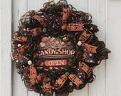 Halloween Candy Wreath.