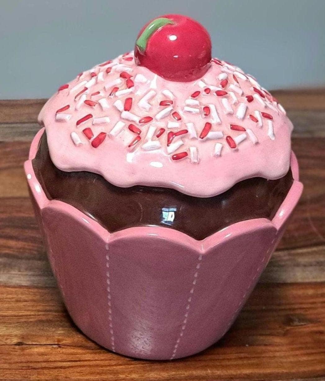 Vintage Cupcake Cookie Jar - Etsy