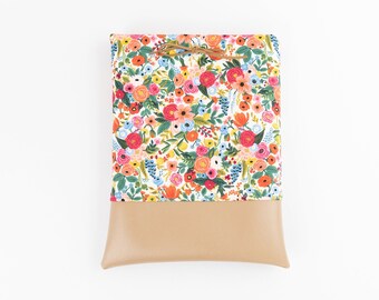 SALE! SAVE 10% (Orginally 28.00-32.00)Floral Book or Kindle Sleeve - Garden Party - Rifle Paper Co. - Closure & Faux Leather Bottom