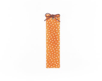 Orange Polka Dot Bookmark - Perfect Gift for Bookworm