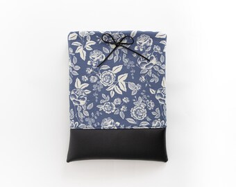 SALE! SAVE 10% (Orginally 28.00-32.00)English Roses Blue & Cream Book Sleeve or Kindle Pouch - Rifle Paper Co. - Faux Leather