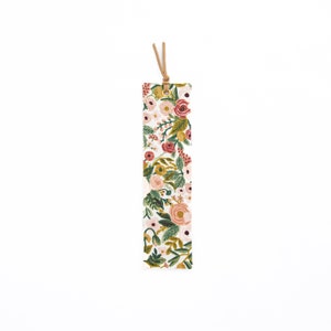 Fabric Bookmark - Garden Party in Dusty Rose Petite - Rifle Paper Co. - Perfect Gift for Bookworm