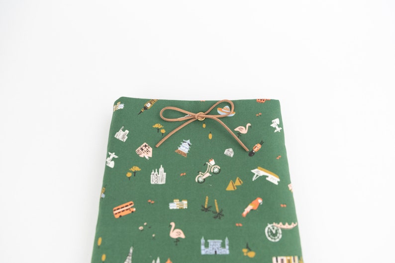 Travel Book Sleeve Explorer in Green Rifle Paper Co. Etsy