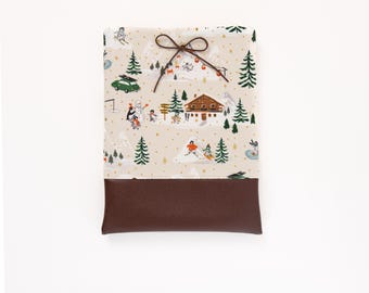 SALE! SAVE 40% (Orginally 28.00-32.00)Penguins in Cream Book Sleeve or Kindle Pouch - Rifle Paper Co. - Faux Leather