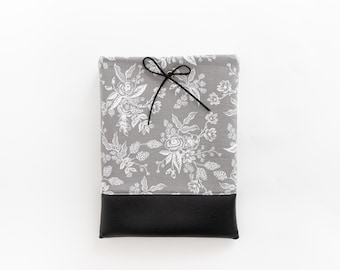 SALE! SAVE 10% (Orginally 28.00-32.00)English Garden in Gray Book Sleeve or Kindle Pouch - Rifle Paper Co. - Faux Leather