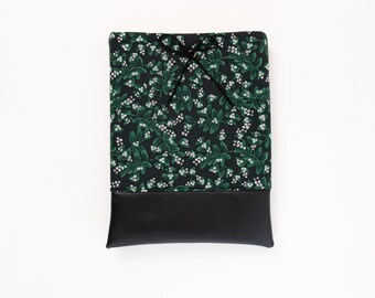 SALE! SAVE 40% (Orginally 28.00-32.00)Mistletoe Book Sleeve or Kindle Pouch - Rifle Paper Co. - Faux Leather