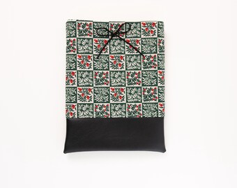 SALE! SAVE 40% (Originally 28.00-32.00)Yuletide in Green Book Sleeve or Kindle Pouch - Rifle Paper Co. - Faux Leather