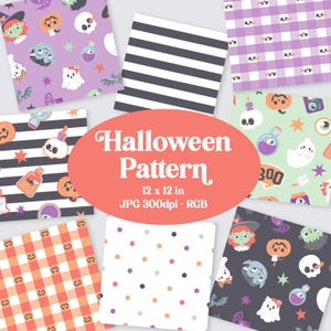 Halloween Pattern Digital Paper Pack